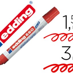 Rotulador pizarra blanca edding 660 punta redonda tinta roja